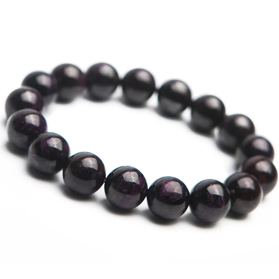 

Genuine Natural Sugilite Gems Stone Crystal Round Loose Beads Women Charm Bracelet 13mm