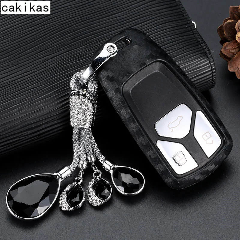 Чехол для ключей из углеродного волокна Audi чехол C6 A7 A8 R8 A1 A2A3 A4 A5 Q7 A6 C5 Sline