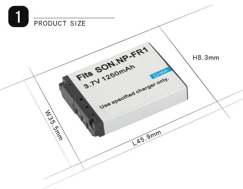 Dinto 1 шт. 1250 мАч 3,7 V NP-FR1 NPFR1 FR1 Перезаряжаемые Камера батарея для sony DSC-FX77 FX88 P100 P120 P150 P200 T30 T50 V3