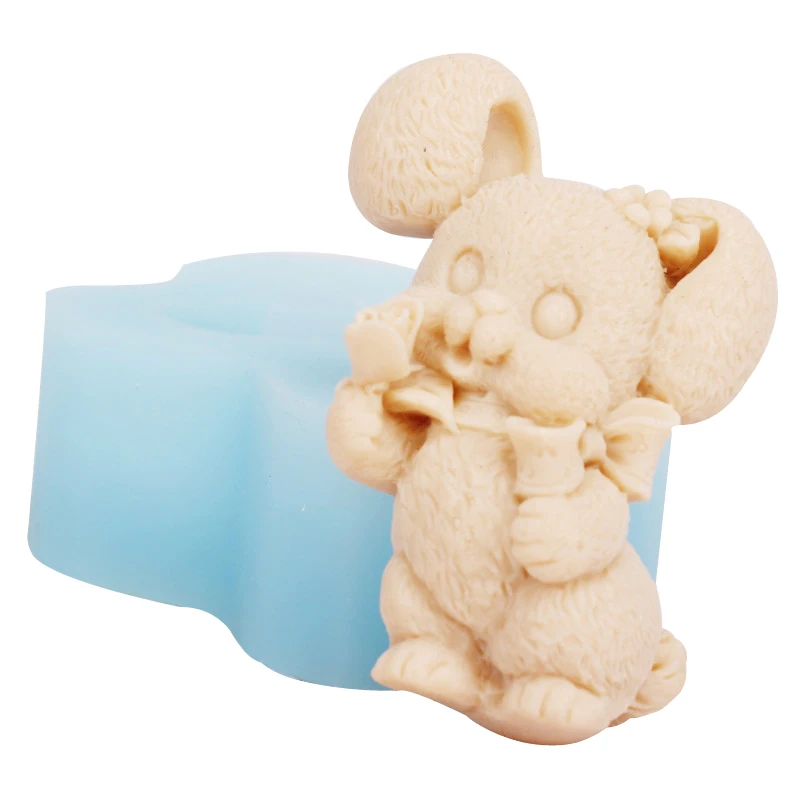 3D Cartoon Rabbit Soap Mold Cake Decorating Tools Moulds Making | Дом и сад