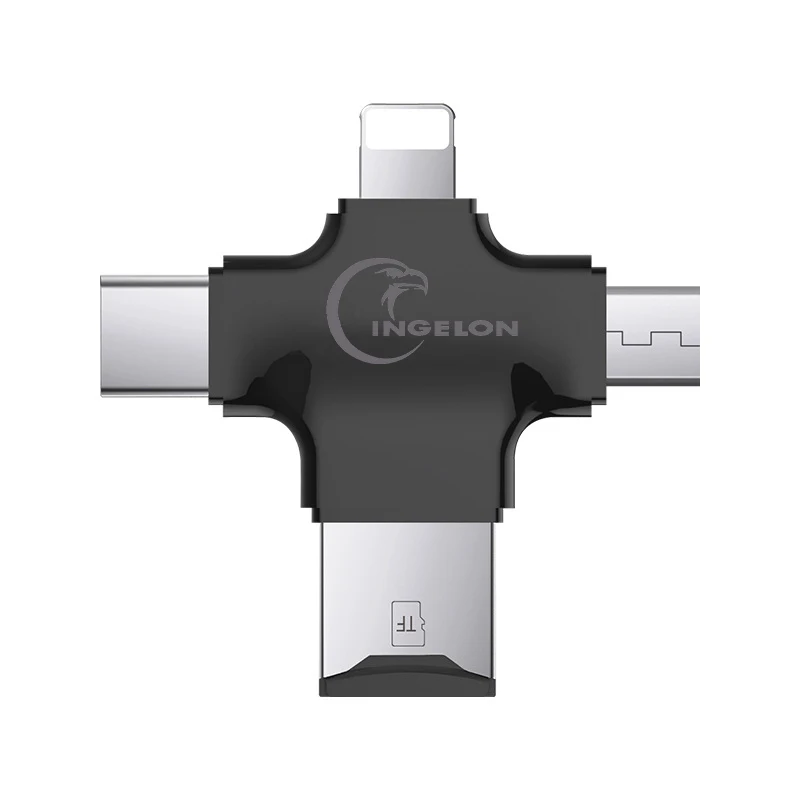 Ingelon кард-ридер USB 2 0 SD/Micro SD TF OTG Смарт- карта памяти адаптер для ноутбука Тип C