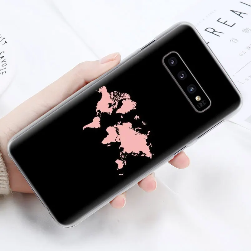 Карта мира план путешествий Чехол для телефона samsung Galaxy S10e S10 Plus S8 S9 Plus S7 Edge Note 10 Plus A40 A50 A70 M20 чехол