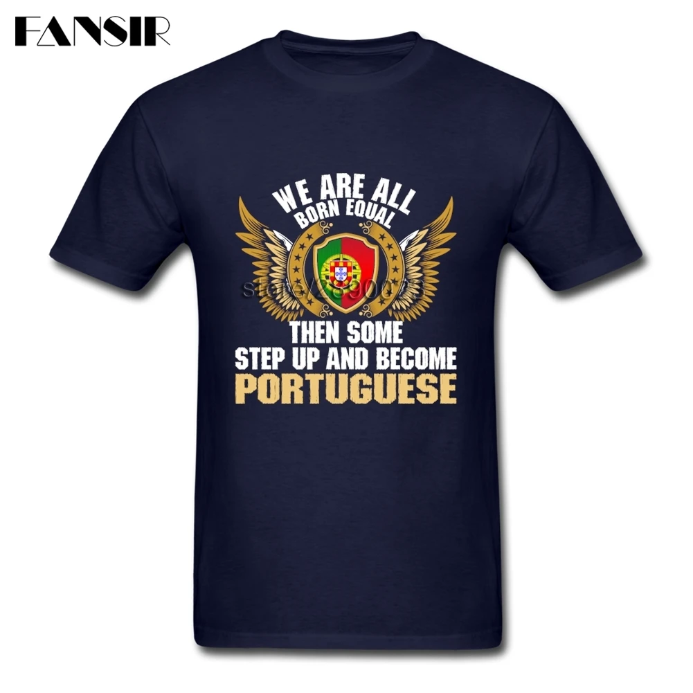 Men Tshirts Multi-color Short Sleeve O Neck Tshirt Boy Some Step Up And Become Portuguese Portugal Flag Guys Summer Tees | Мужская