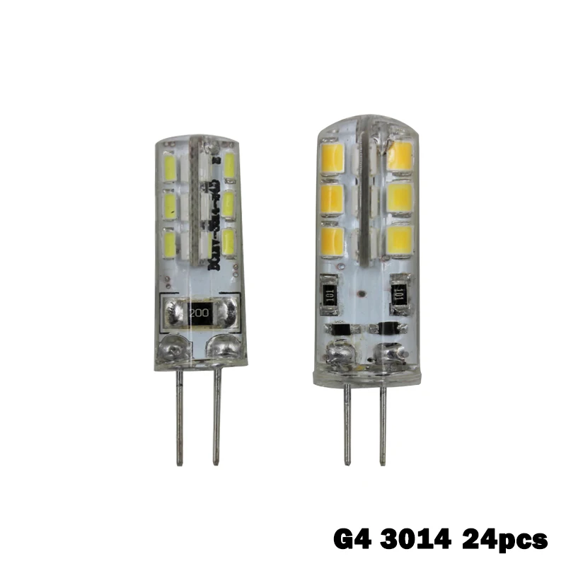 10 шт. G4 Светодиодный светильник SMD 3014 кристальная силиконовая лампа 12 В 220 360 Угол