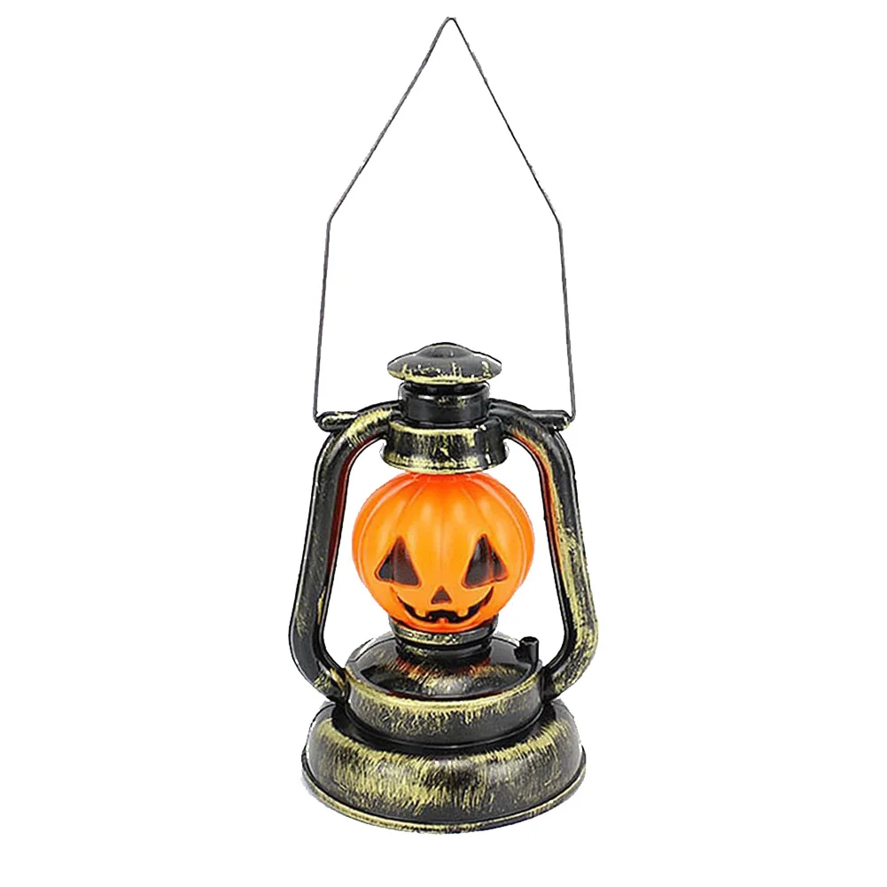 Милые Хэллоуин тыква в форме Фонари стиле ретро керосиновая лампа светильник
