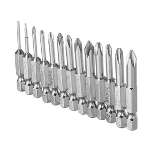 Broppe 13 шт. 50 мм хвостовик 14 дюйма S2 легированная сталь длинный магнитный шестигранный для крестовой отвертки Phillips PH00 PH0 PH1 PH2