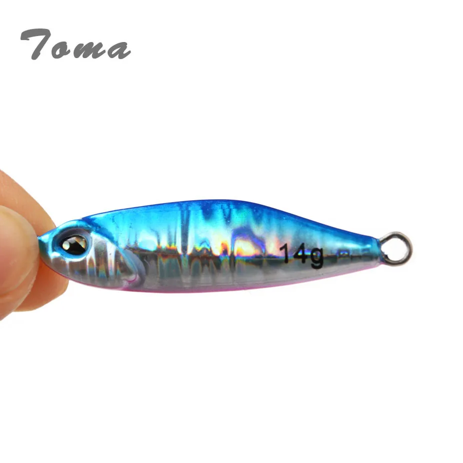 TOMA мини микро свинцовая металлическая Мормышка 5 г 10 г 14 г 21 г Shore Fishing длинная литая светящаяся приманка, ложка, приманка для морской воды