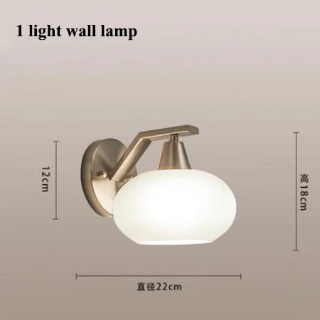 1 light wall lamp Современные никелевые металлические светодиодные люстры, стеклянные люстры для гостиной, светодиодные подвесные люстры, светильники для столовой, подвесные светильники - Цвет абажура: 1 light wall lamp