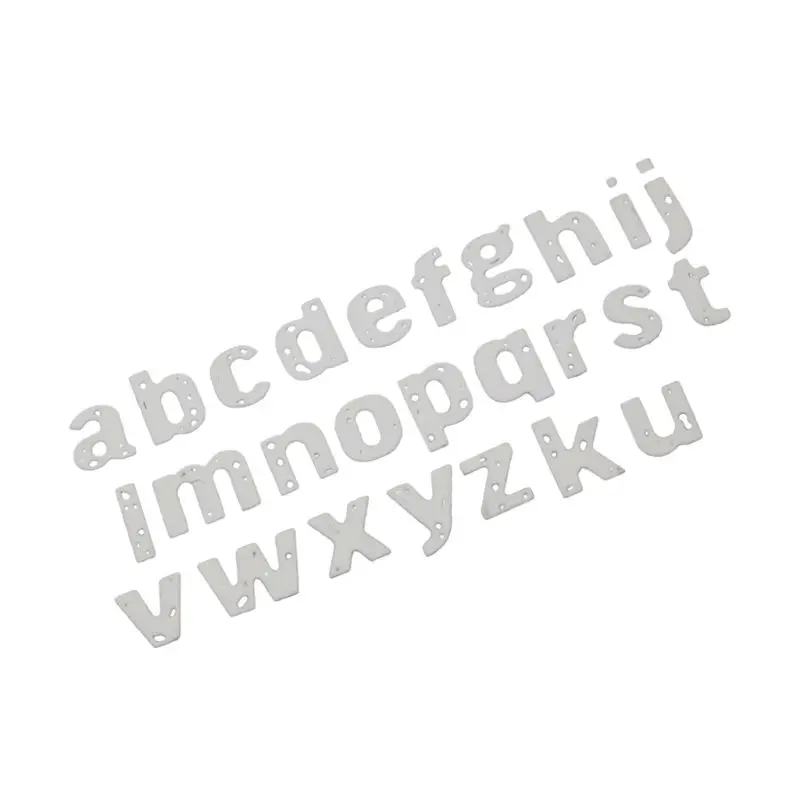 Маленькие буквы алфавита металлические Вырубные штампы искусственная бумажная