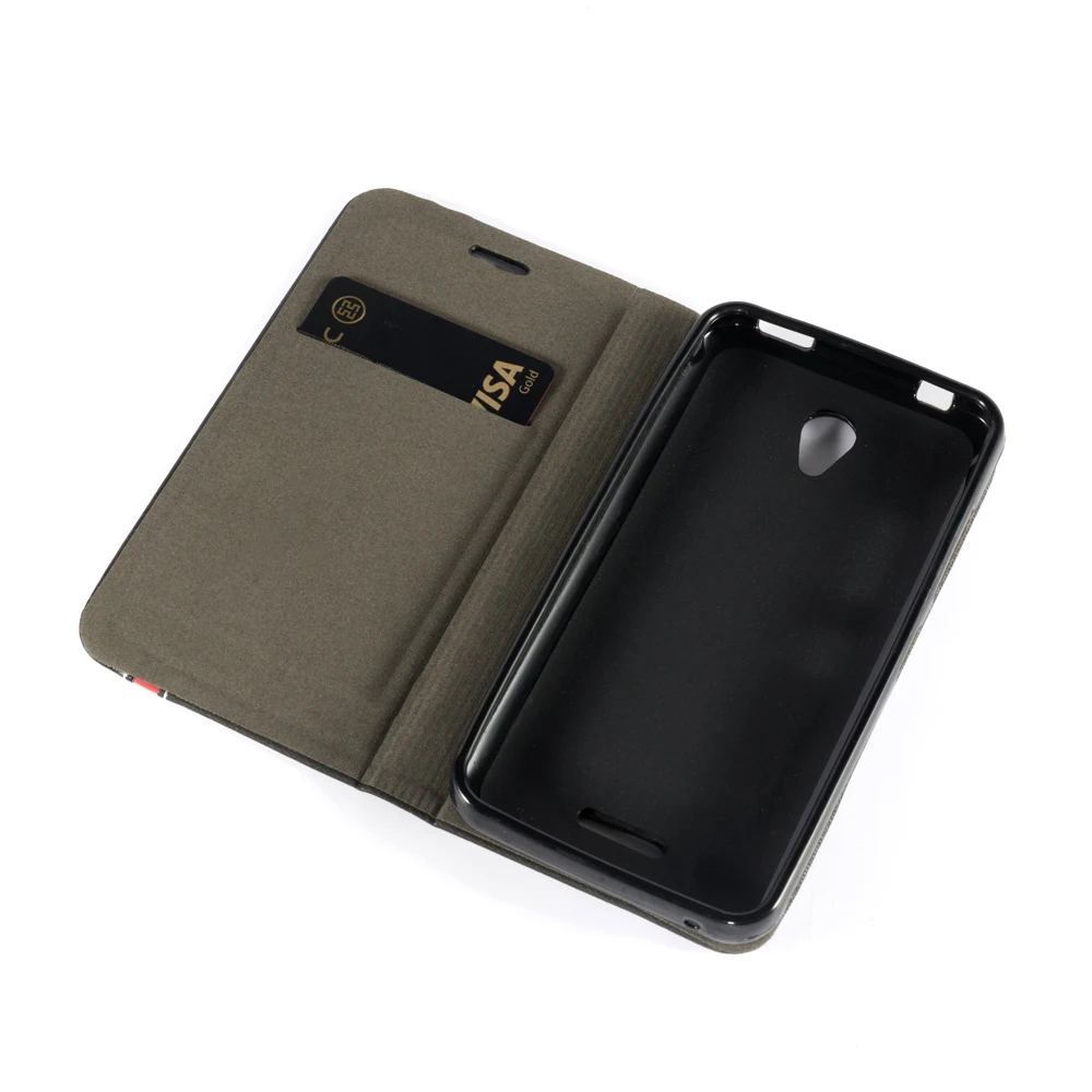Book Case For Lenovo A1010 Luxury PU Leather Wallet Flip Cover A Plus A1010a20 Silicon Soft Back | Мобильные телефоны и