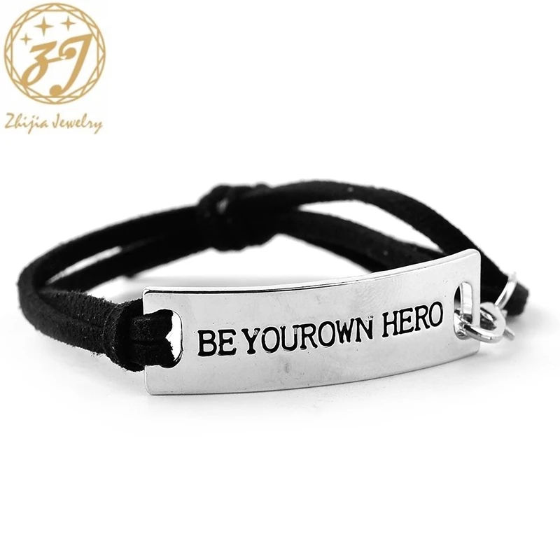 Zhijia life isn't about survlving .....to dance in the rain Bracelets Simple Round Bangles Leather Letter Bracelet party gifts |