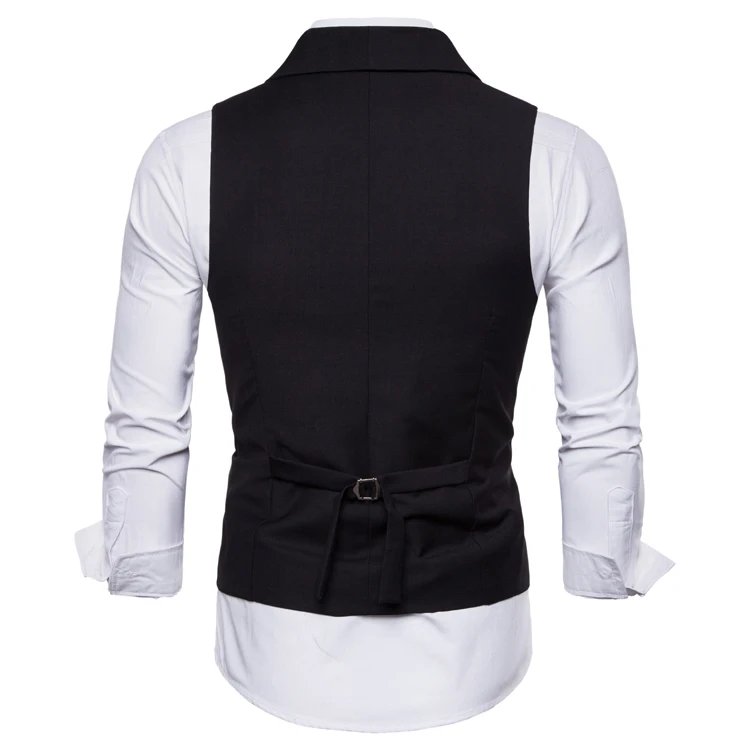 Деловой мужской деловой костюм костюмные жилеты Slim Fit Мужская жилетка для