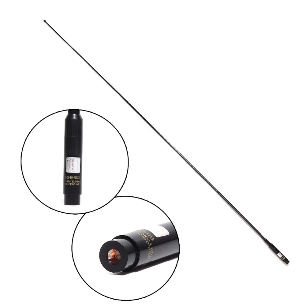 RH 660S SMA Male Двухдиапазонная телескопическая антенна 144/430 МГц fo TYT TH UV800D/E MD 380 Wouxun KG