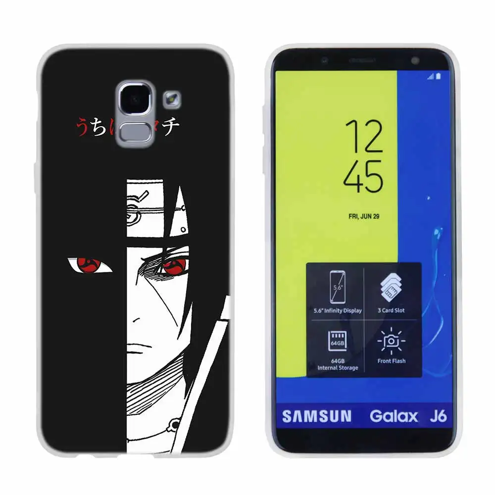 Чехол Мягкий чехол для samsung Galaxy J6 J8 J3 J5 J7 J4 плюс ЕС премьер-профессионал Ace героя аниме «Наруто Аниме черный фон - Цвет: as the picture 06