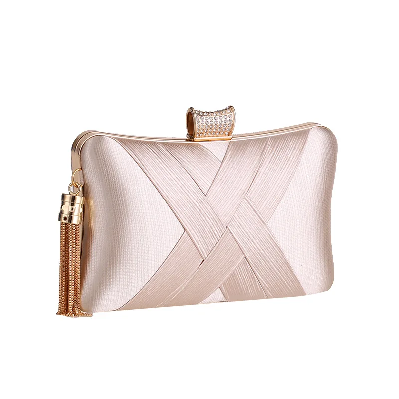 

Luxury Tassel Women Evening Bags Wedding Party Day Clutches Wallet Black Silver Green Blue Chain Shoulder Handbags Purse