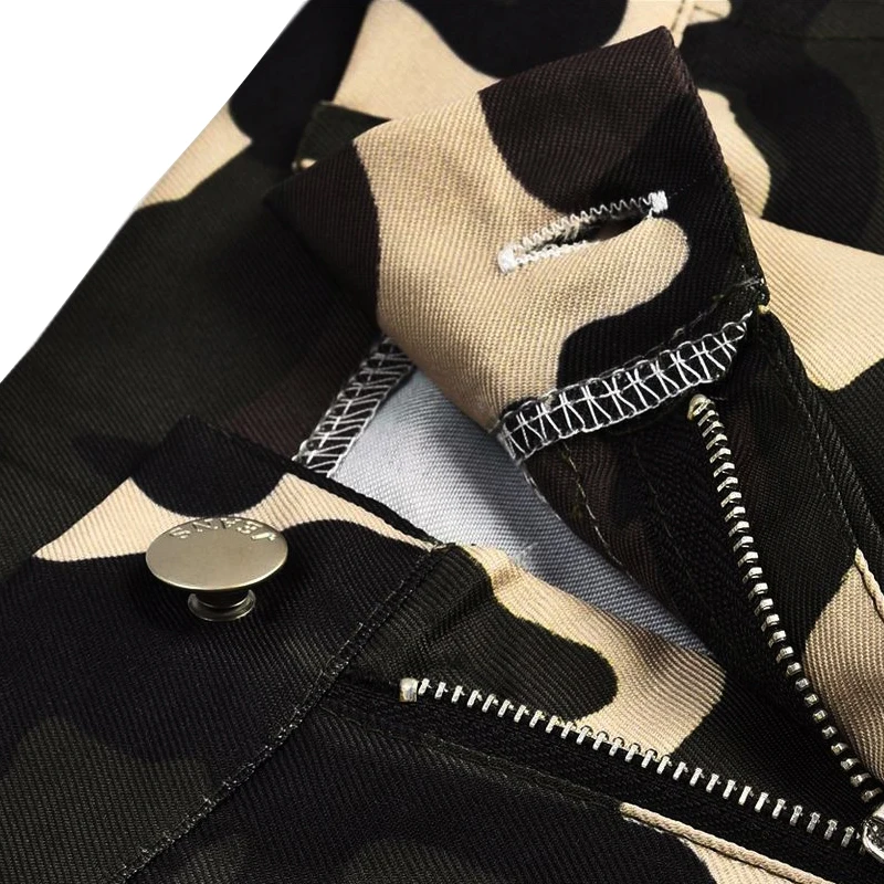 Romacci 4XL 5XL Plus Size Women Clothing Fashion Camouflage Print Long Pants High Waist Pockets Zip Casual Camo Trousers 2019 | Женская