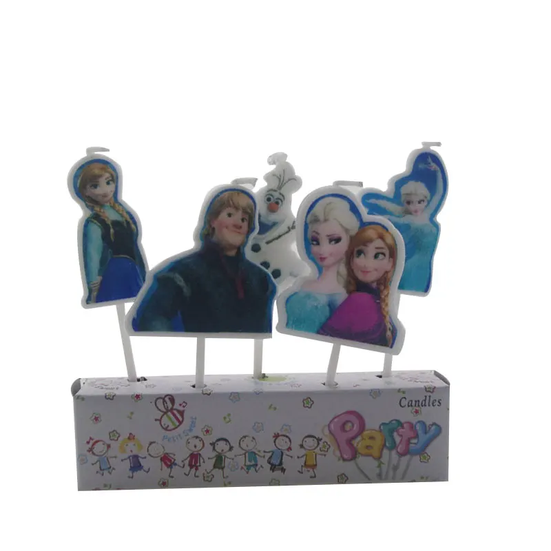 Elsa-5pcs 5 шт., украшение торта Маша и Медведь, детская мультяшная свеча с днем рождения, праздничные принадлежности для торта, детский подарок для топпера, кекса - Цвет: Elsa-5pcs