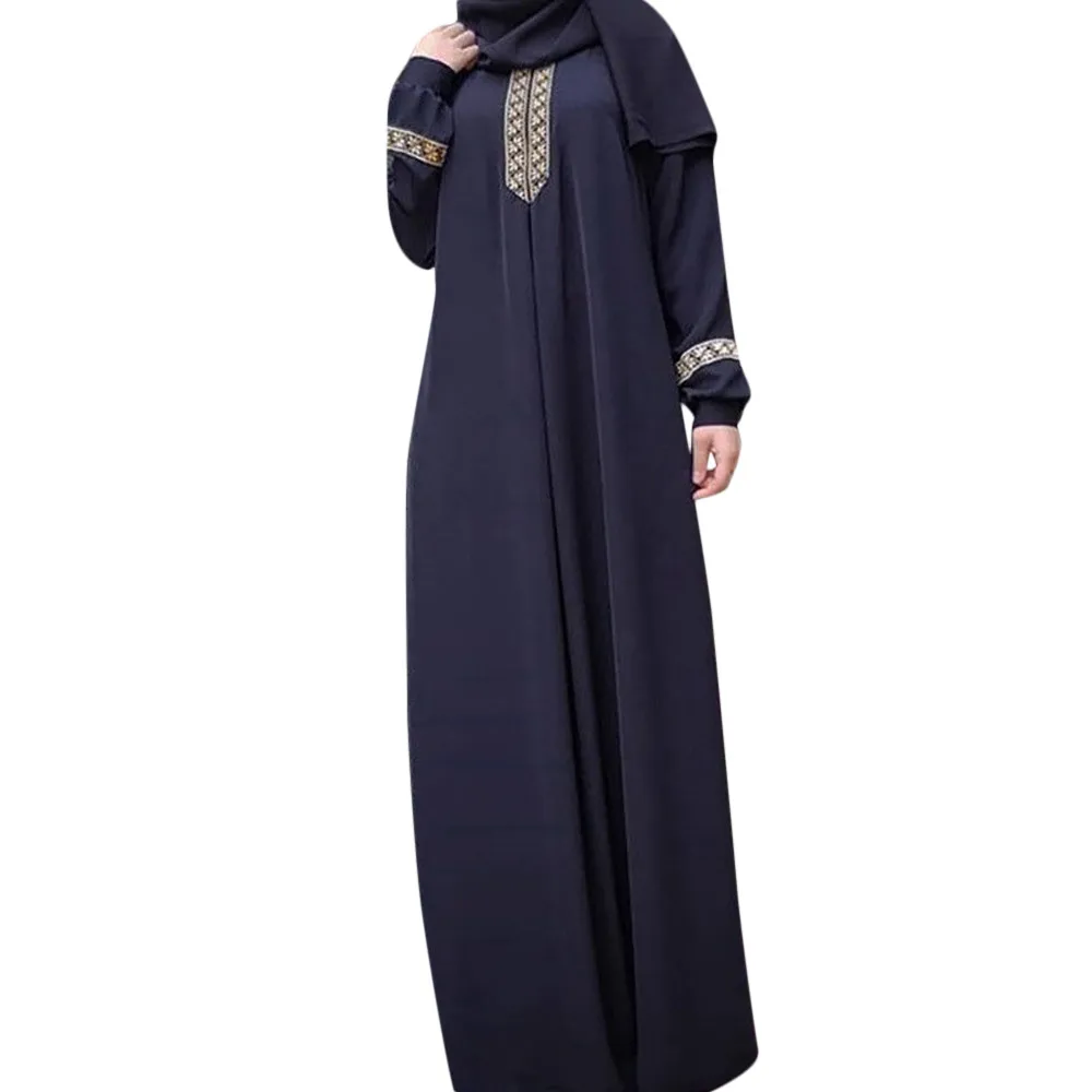 

Long Dress Women Plus Size Print Abaya Jilbab Muslim Maxi Dress Casual Kaftan d90426