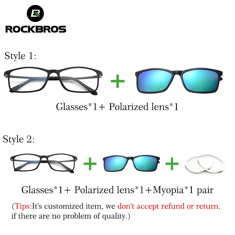 ROCKBROS Велосипед индивидуальные близорукость солнцезащитные очки UV400 близорукие очки двойные линзы поляризованные линзы Велоспорт Вождение велосипед очки