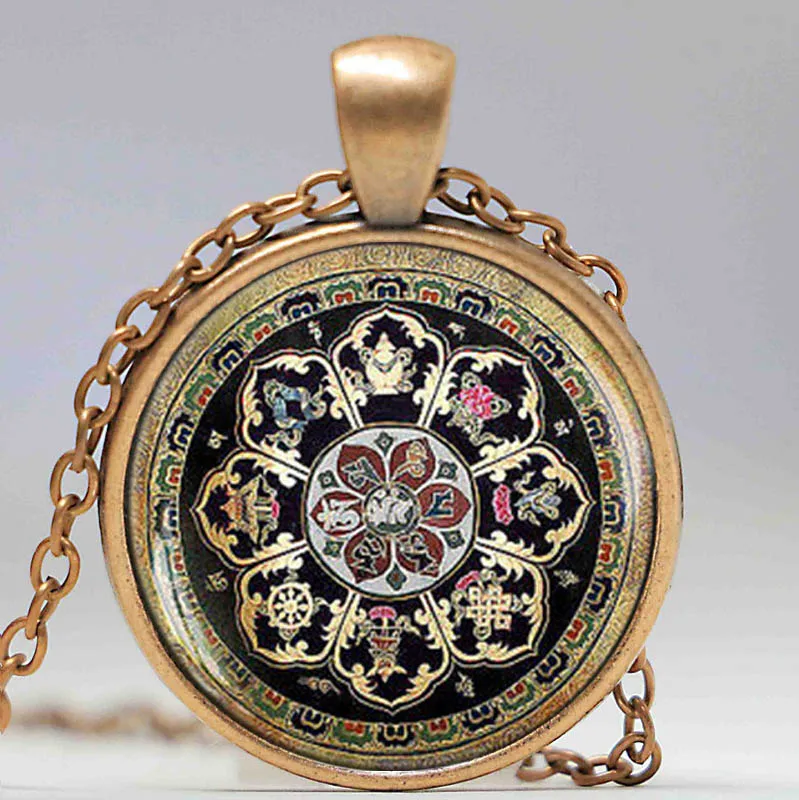 Тибетская буддийская подвеска в виде мандалы|mandala pendant|mandala necklacejewelry necklace |
