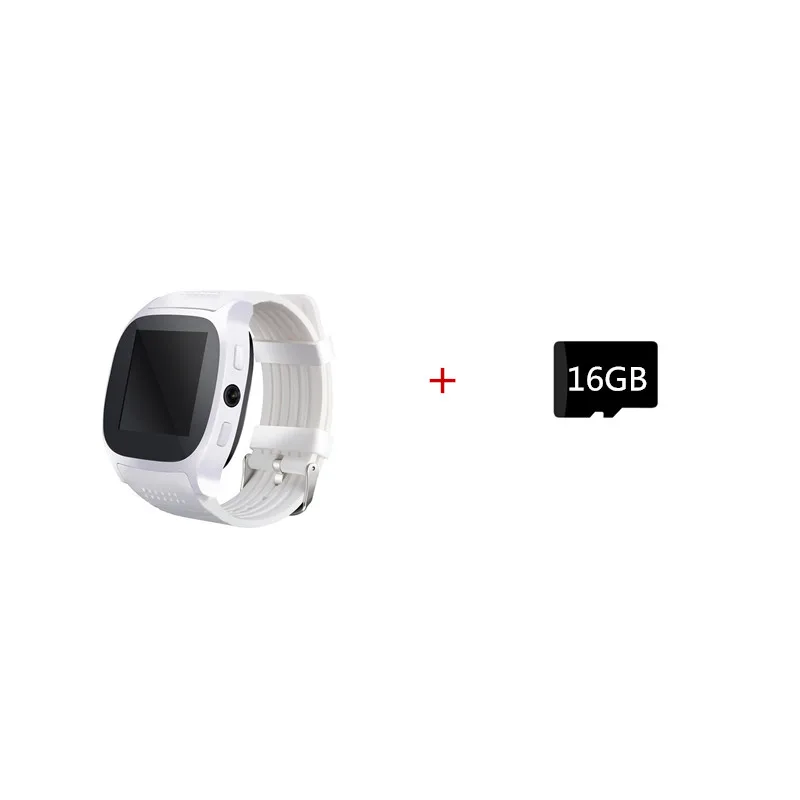 White 16GB Умные часы с поддержкой sim-карты и карты TF с камерой, синхронизация вызовов, сообщения, мужские и женские умные часы, Bluetooth часы для смартфонов на Android - Цвет: White 16GB