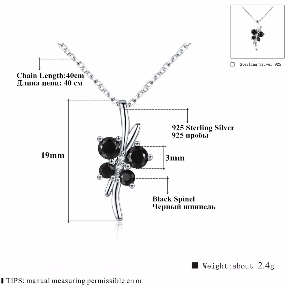 

Black Awn Romantic Arrive 925 Sterling Silver Fine Jewelry Trendy Engagement necklaces & pendants for Women Bijoux Femme K041