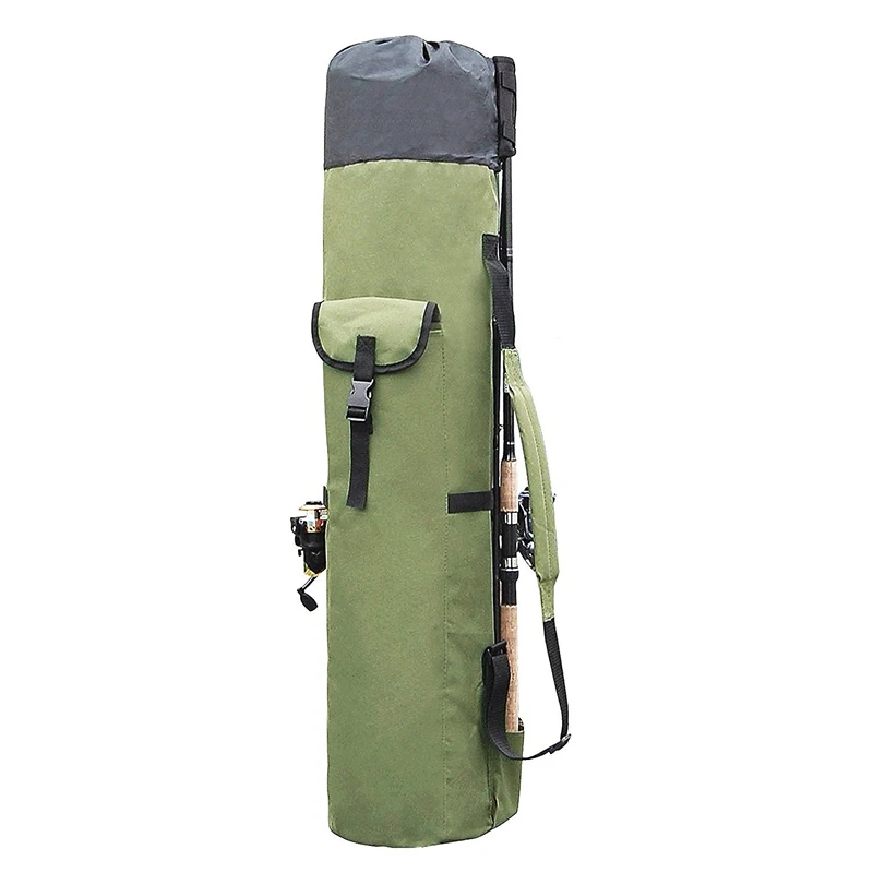 Army Green Сумки для рыбалки, портативные многофункциональные нейлоновые рыболовные удочки, чехол для хранения, холщовая катушка, органайзер для путешествий, переноска для удочки, сумка для инструментов - Цвет: Army Green