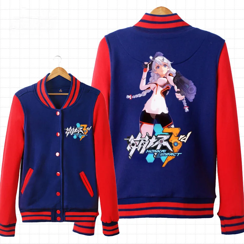 Аниме! Honkai Impact 3 Raiden Mei куртки с капюшоном костюм для косплея Модный осенне зимний
