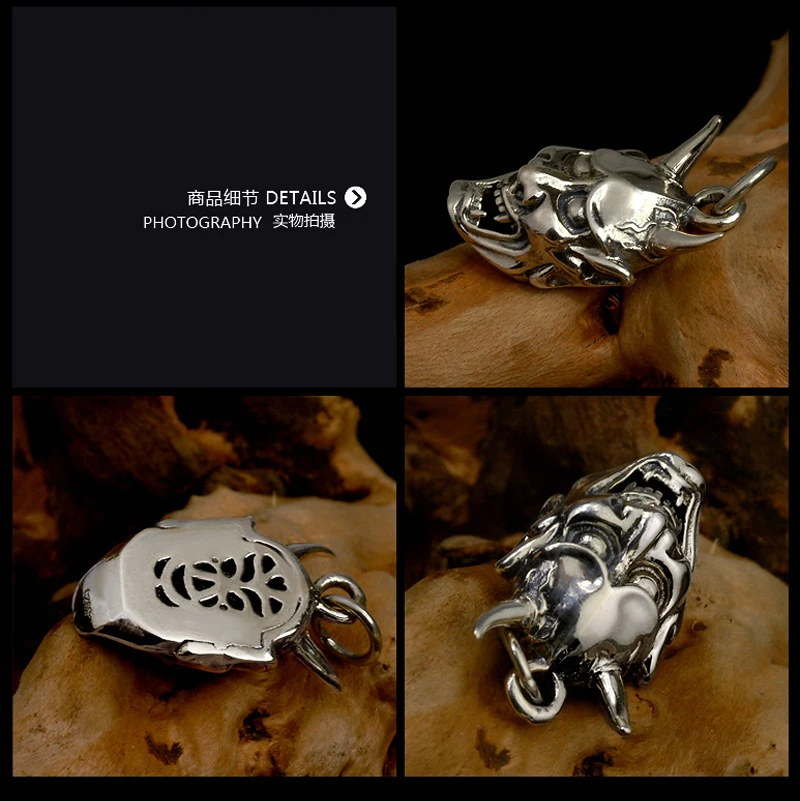 Pure 925 Sterling Silver Jewelry Charms Punk Pendants for Men And Women Thai Necklace Chain Fine Gift 1302 | Украшения и