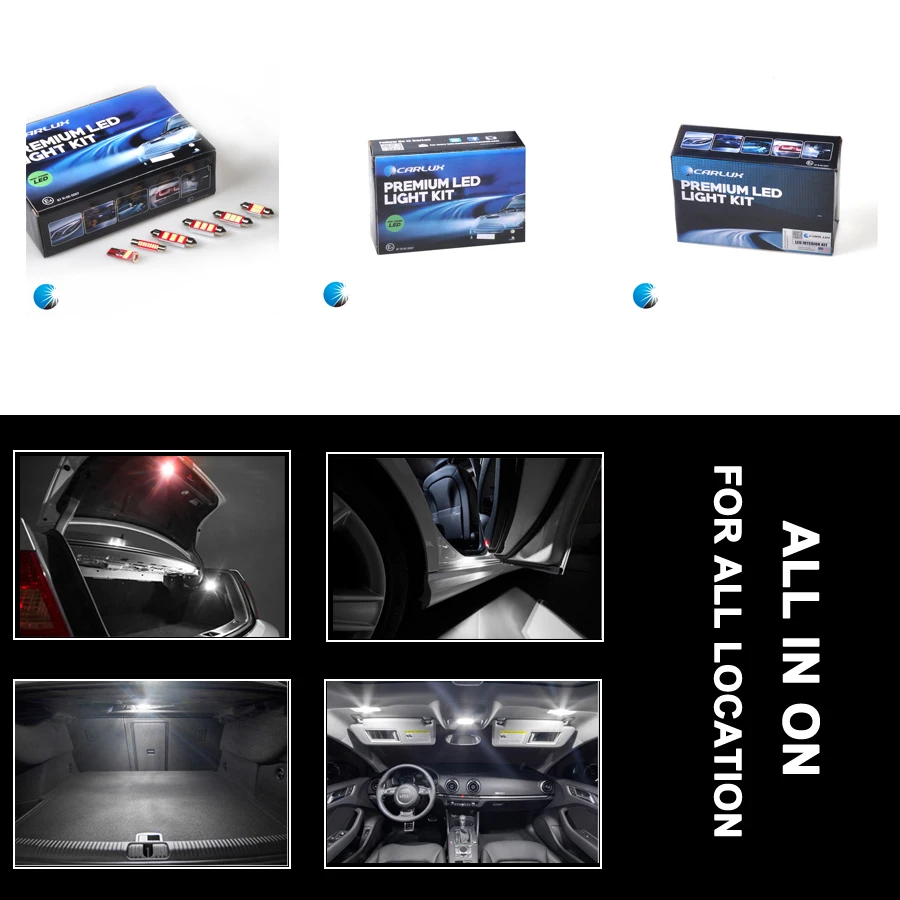 24 шт. Белый Премиум LED Интерьер Карта свет комплект + номерной знак для Mercedes C-Class W203