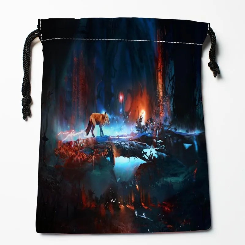 Сумки на шнурке с принтом лисица 18 х22 см|storage bag|bag compressionbag size |
