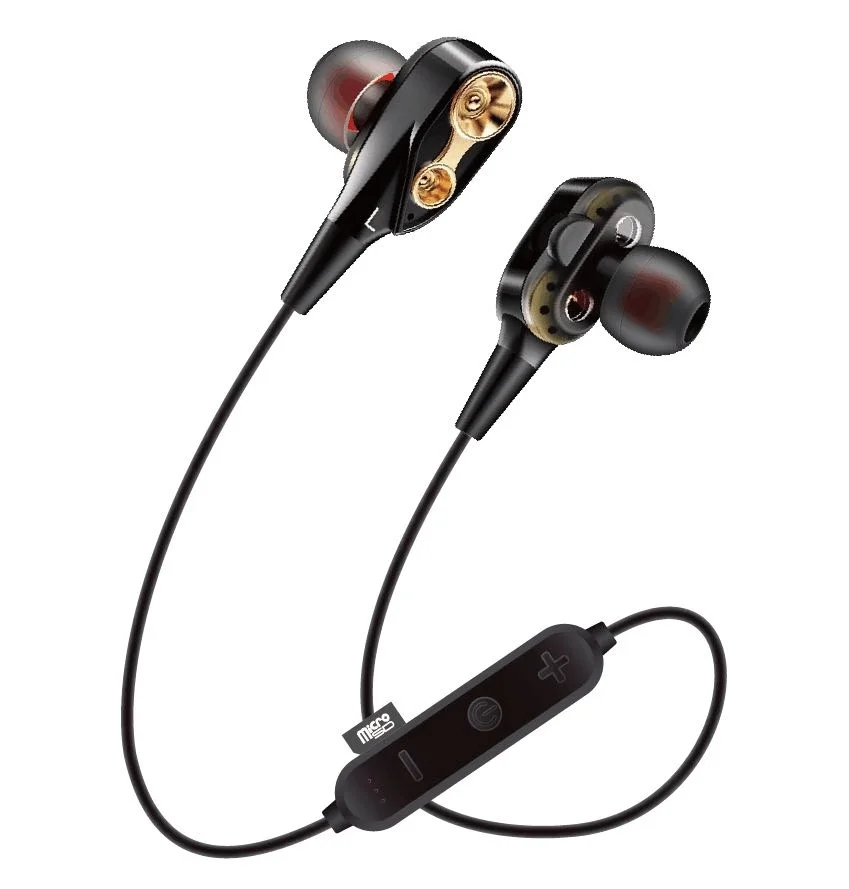 Bluetooth стерео наушники двойной привод в ухо Бас Сабвуфер Спорт гарнитура