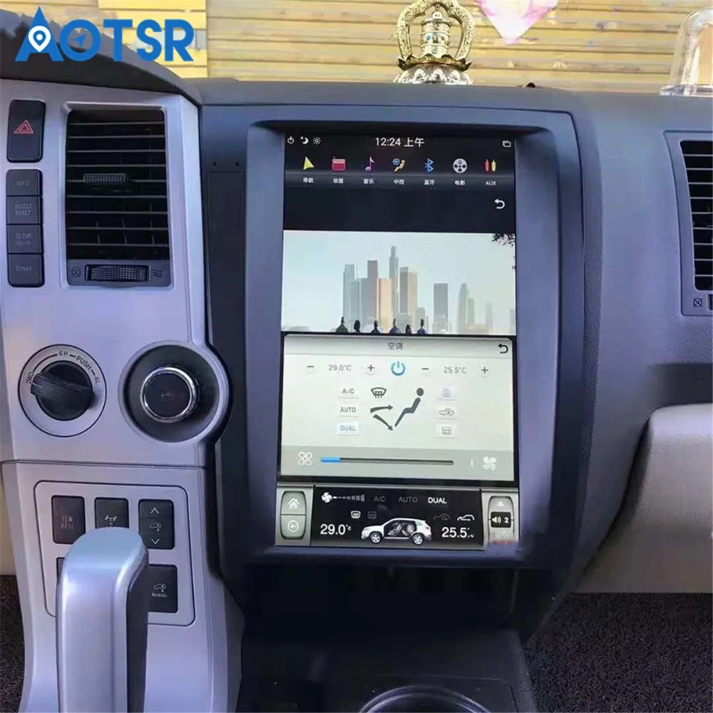 Автомобильный GPS навигатор в стиле Tesla автостерео для Toyota Tundra 2007 2013 головное
