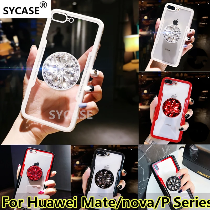 SYCASE акриловая задняя ТПУ Рамка гибридный кольцевой чехол для телефона Huawei Mate 9 10