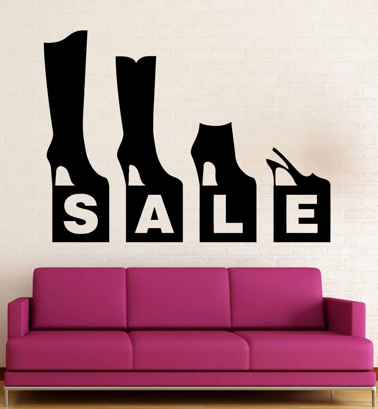Shoe Store Wall Decal Sale Shopping Fashion SALE Quotes Window Decoration Vinyl Wall Sticker For Shops&Store ZS66