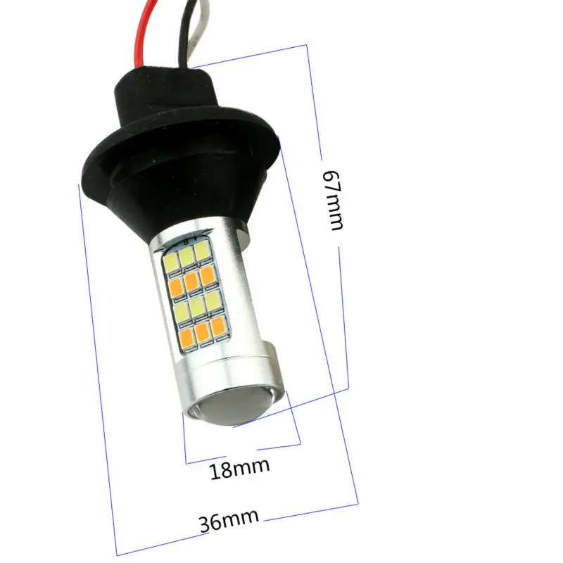 YM E-Яркий 1 комплект 1156 P21W BA15S BAU15S 2835 Canbus Error Free резистора Янтарный/Белый горки