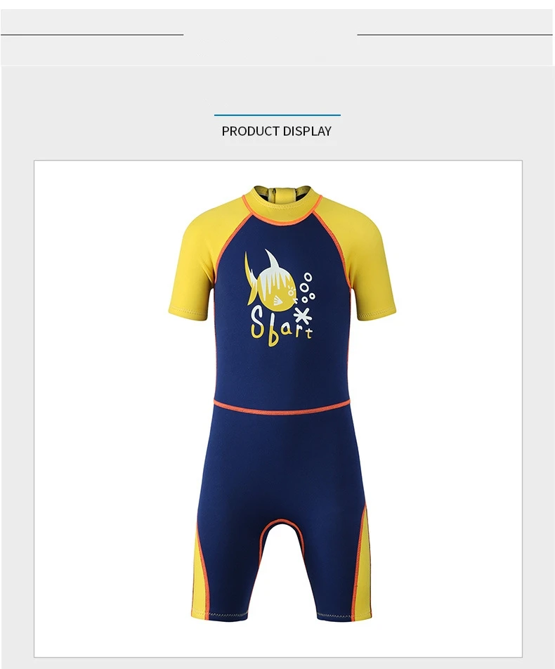 SBART/Новинка Детский комплект из 2 мм неопрена для купания теплый цельный костюм