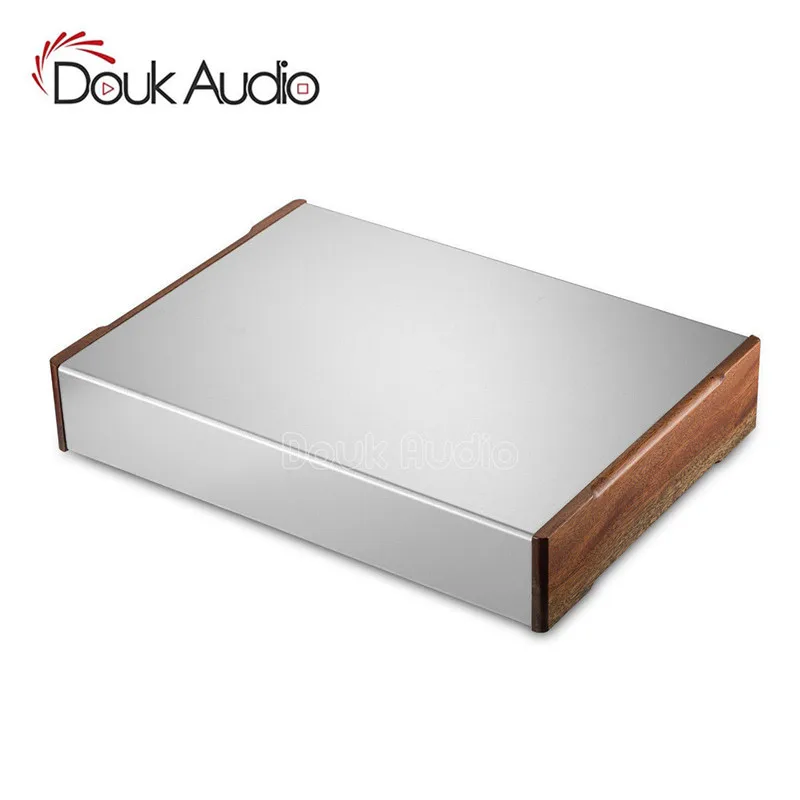 Алюминиевый корпус Nobsound с деревянной панелью усилителя мощности Чехол DIY