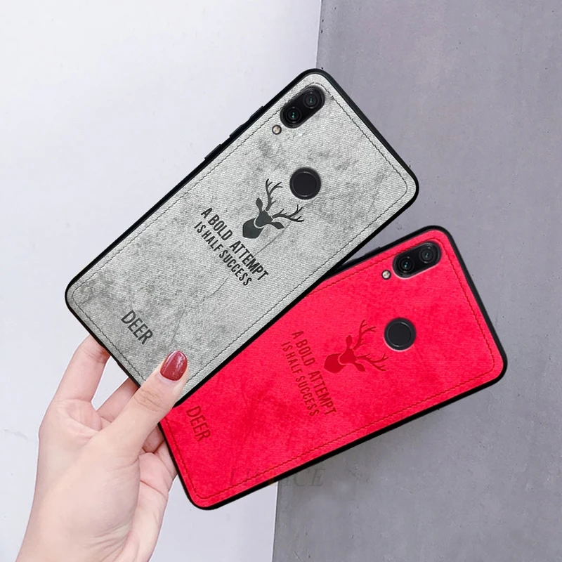Тканевый чехол для телефона с оленем xiaomi redmi 7/redmi note 7 pro Ретро Чехол из ТПУ на