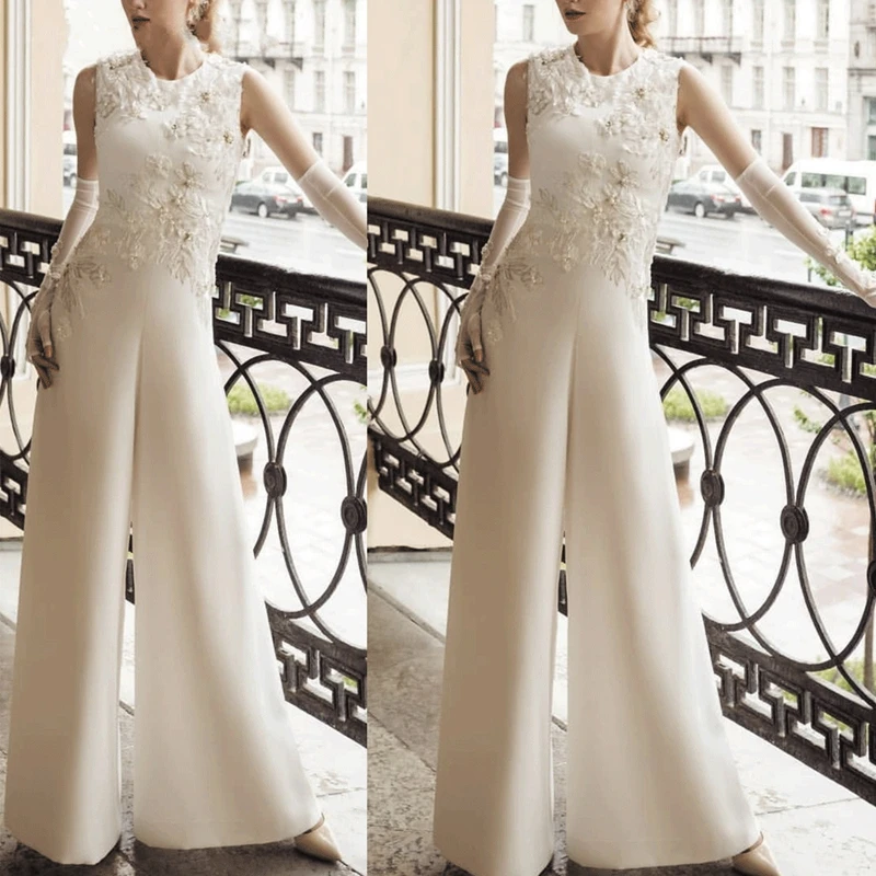 Новое поступление года; Robe De Soiree; vestido; комбинезоны; вечернее платье; кружевное платье с аппликацией цветов; брюки цвета слоновой кости; мусульманское вечернее платье