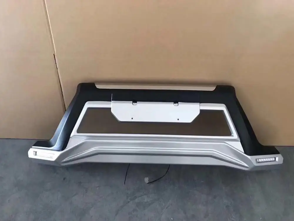 SLIVER WITH LED Высокое качество np300 navara аксессуары 4X4 светодиодный передний бампер чехлы подходят Для NISSIAN NAVARA NP300- пикап автомобильный бампер - Цвет: SLIVER WITH LED