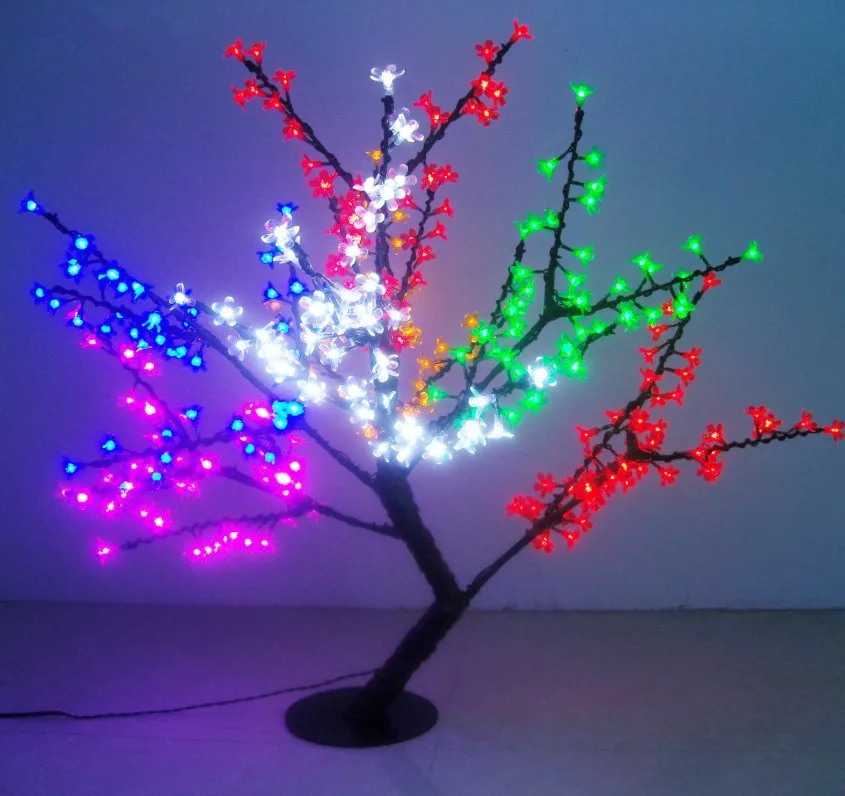 

Free ship LED Artificial Cherry Blossom Tree Home Wedding Christmas brithday Decoration 336 LEDs 31.5"=80cm 6 Colors waterproof