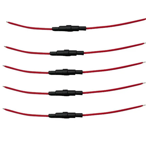 10 шт. 5x20 мм держатель предохранителя AGC встроенный винт тип 22 AWG проводной кабель