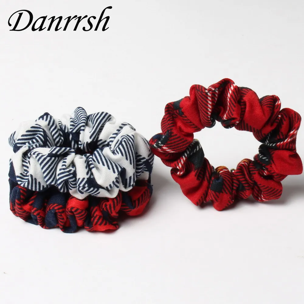 2 шт. для девочек Хлопковые смеси Scrunchie Для женщин волос группа веревка эластичная галстук хвост держатель аксессуары