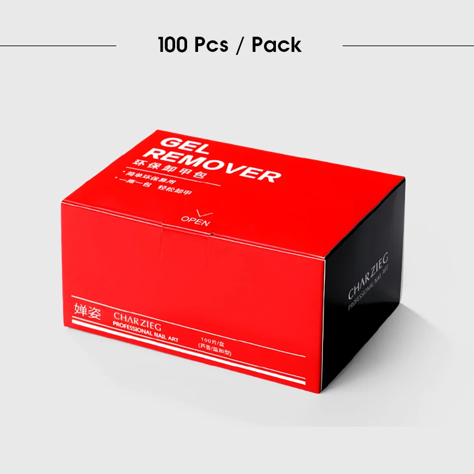 100pcs ROHWXY 100 шт обертывания для удаления ногтей, акриловое средство для снятия УФ гель-лака, очиститель для ногтей, легкое средство для снятия гель-лака, обертывания, инструмент для маникюра - Цвет: 100pcs