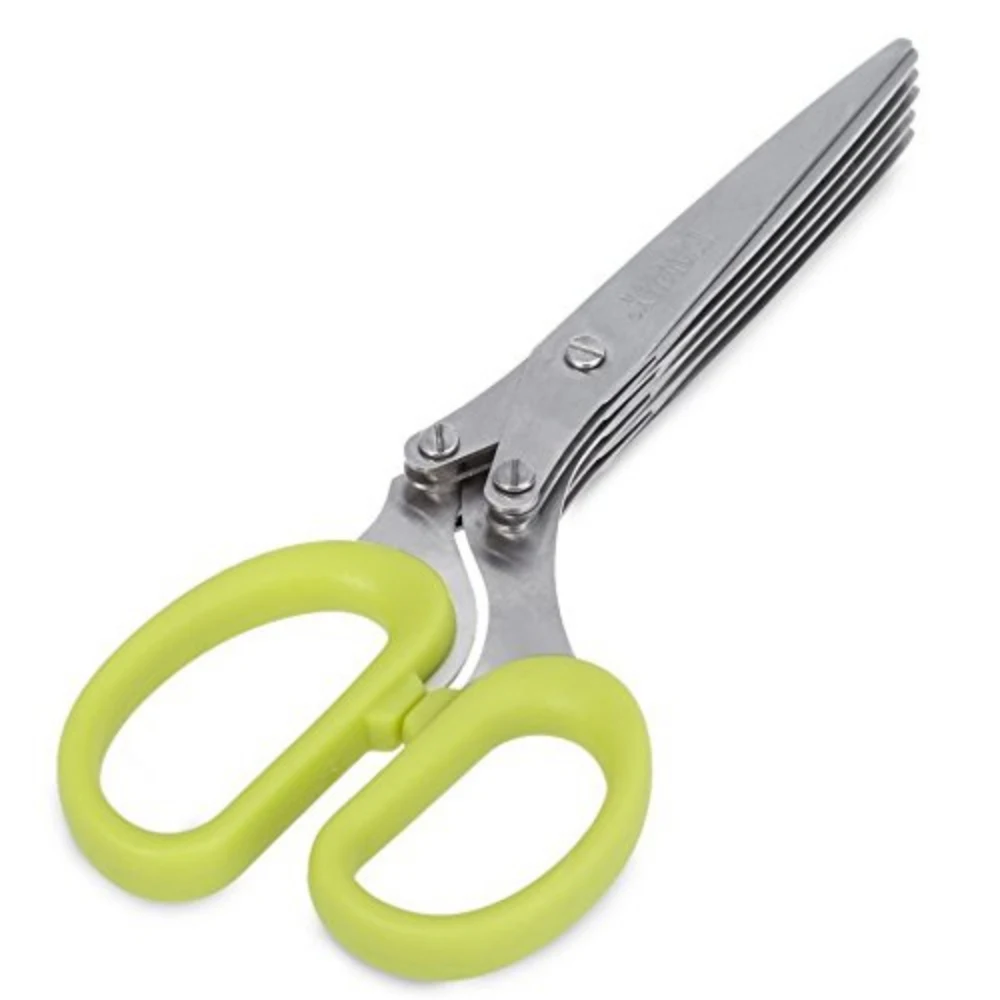 

1 PC Multi-functional 5 Blade Kitchen Scissors Stainless Steel Shallot Herb Vegetable Knives Kitchen Cooking Tools