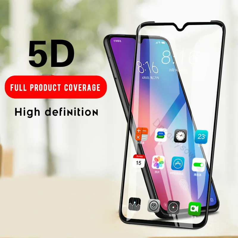 5D полное покрытие закаленное стекло для Xiaomi Mi 9 8 Lite 5X A1 6X A2 pocoppne F1 защита экрана Redmi