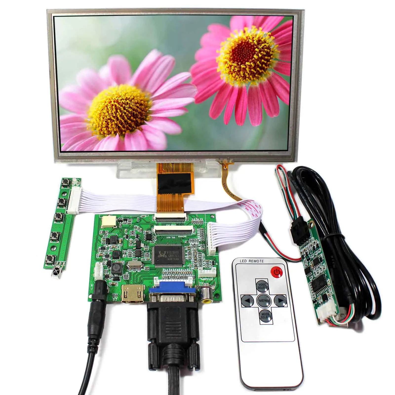HD MI + VGA 2AV ЖК-дисплей драйвер платы VS-TY2662-V5 8 дюймов 1024x600 ZJ080NA-08A с сенсорным экраном