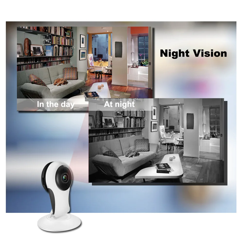 Камера WiFi домашняя камера безопасности IP 720P HD CCTV 1.0MP наблюдения беспроводная ИК P2P