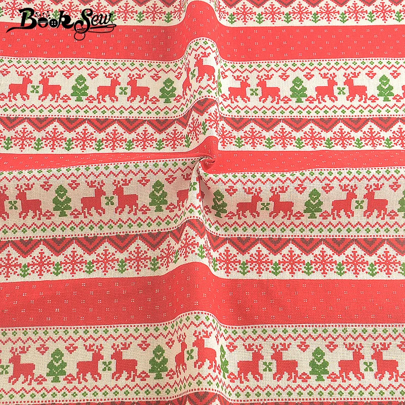 Booksew Рождественская ткань красная африканская анкарская тема хлопчатобумажная